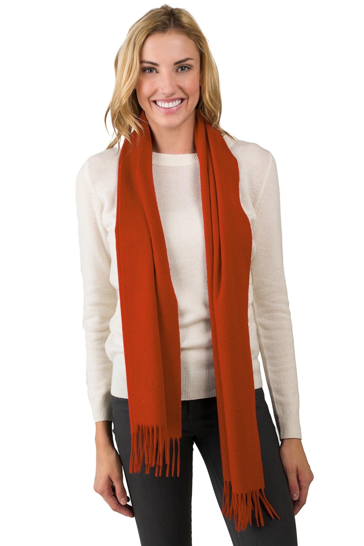 JENNIE LIU Women's 100% Pure Cashmere Scarf for Women