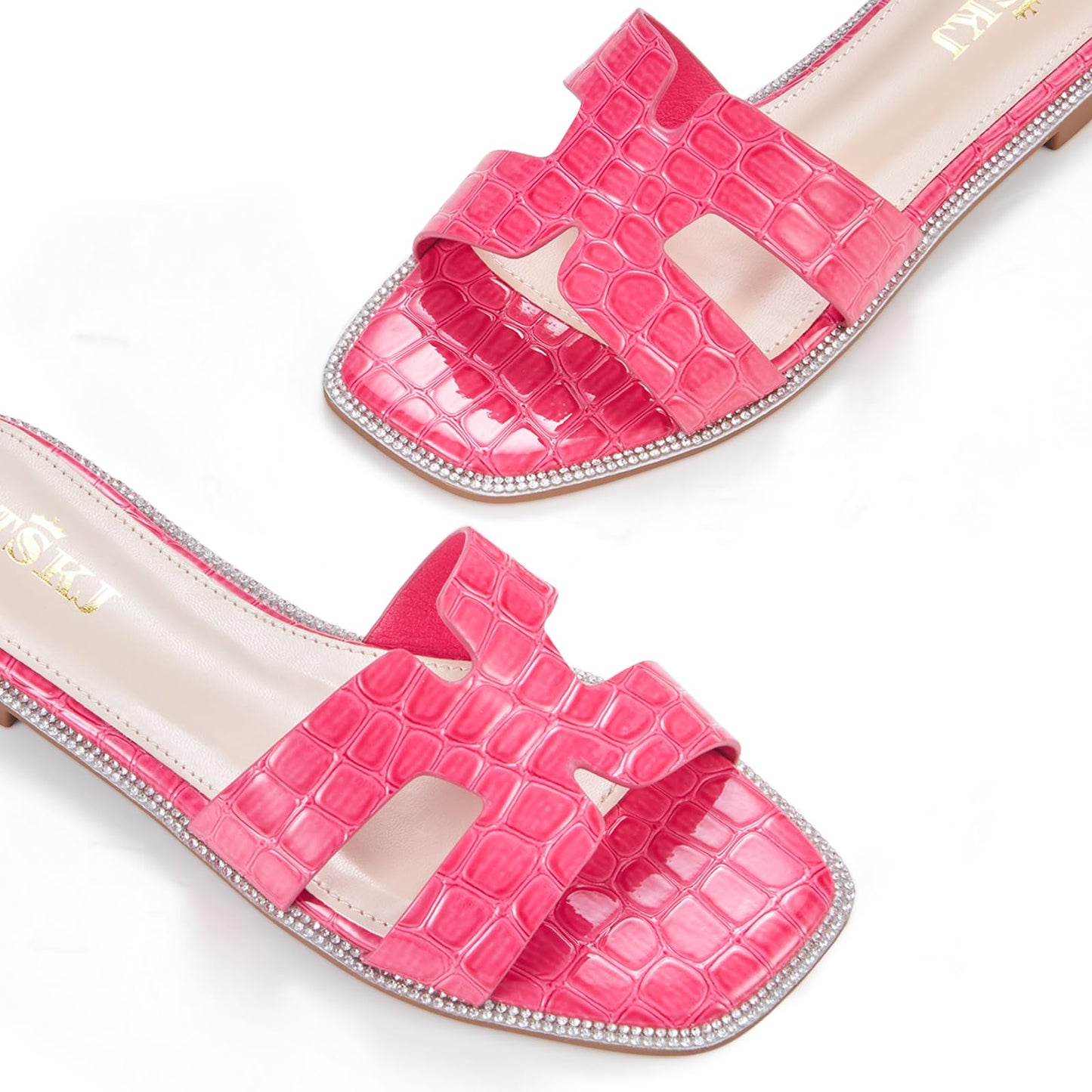Sandals for Women 2025 dressy slides flat open toe comfortable soft leather slip on ladies casual wide width cute trendy shoes summer beach