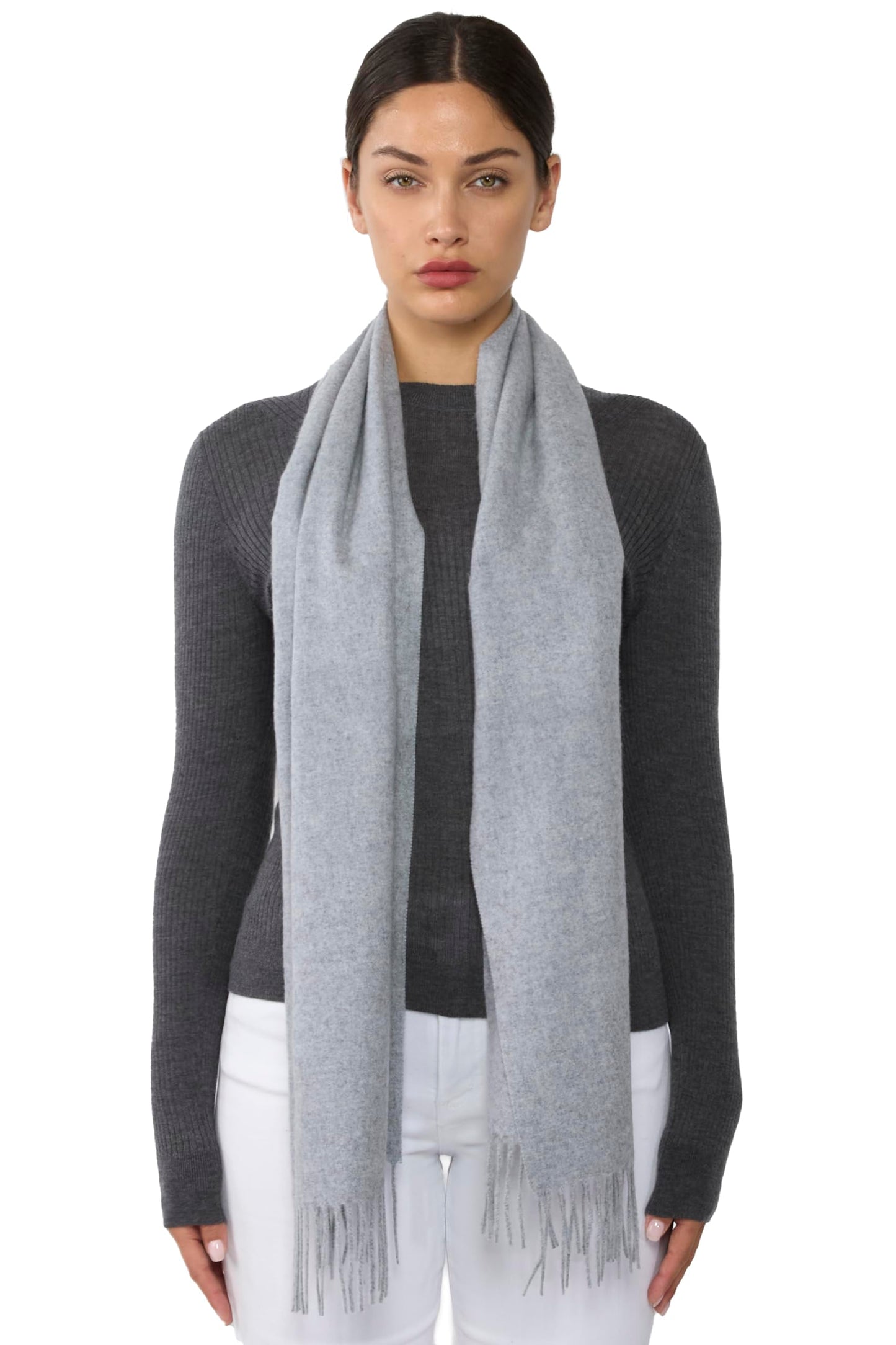 JENNIE LIU Women's 100% Pure Cashmere Scarf for Women