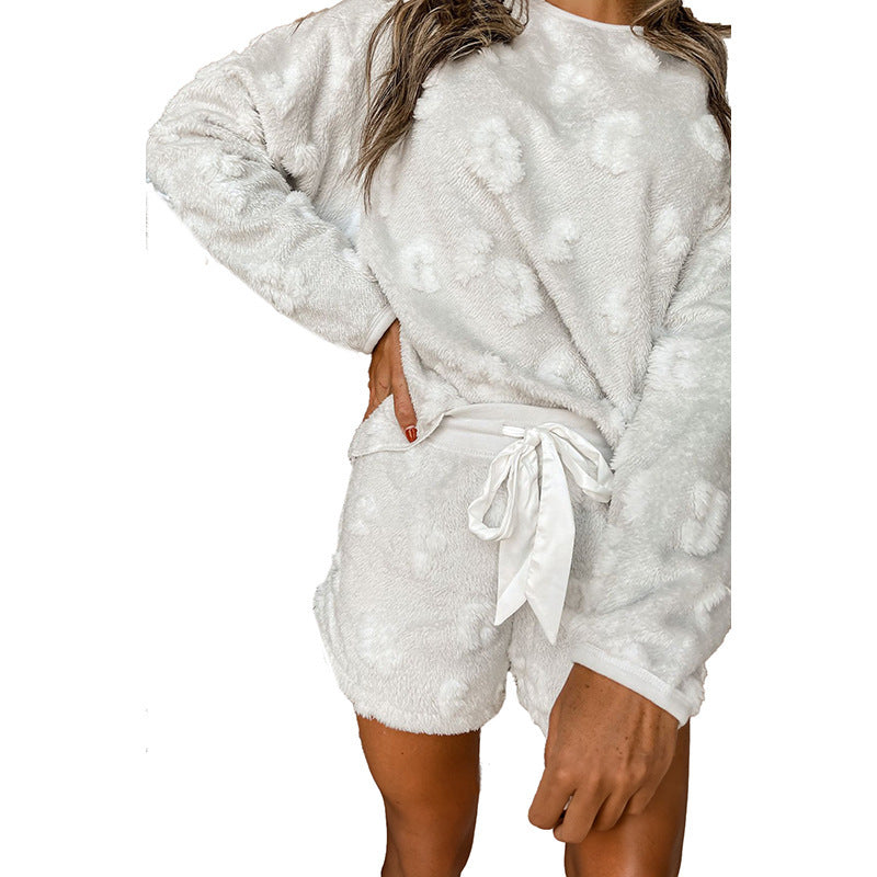 Fashionable Warm Plush Casual Suit