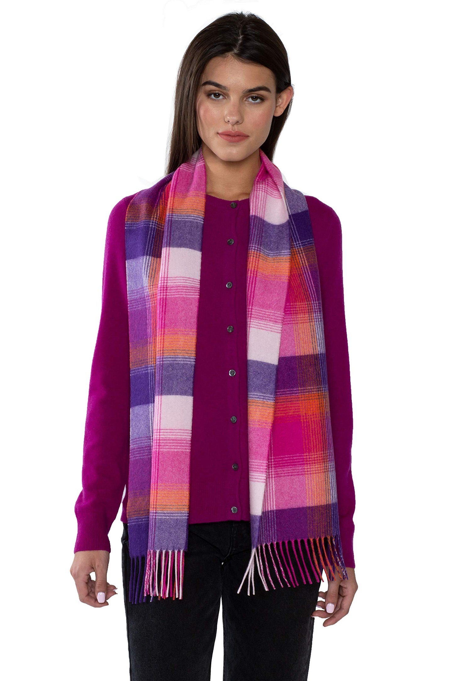JENNIE LIU Women's 100% Pure Cashmere Scarf for Women