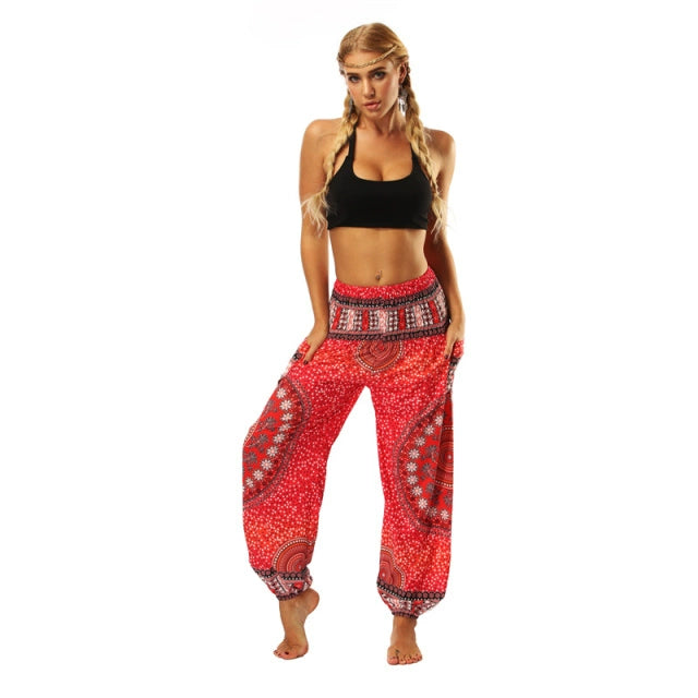 Yoga Pants Women Boho Hippie Harem Pantalones De Mujer Spodn