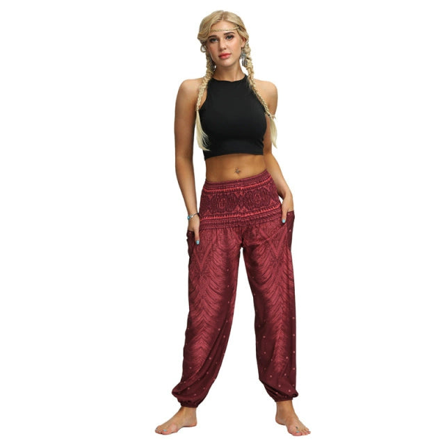 Yoga Pants Women Boho Hippie Harem Pantalones De Mujer Spodn