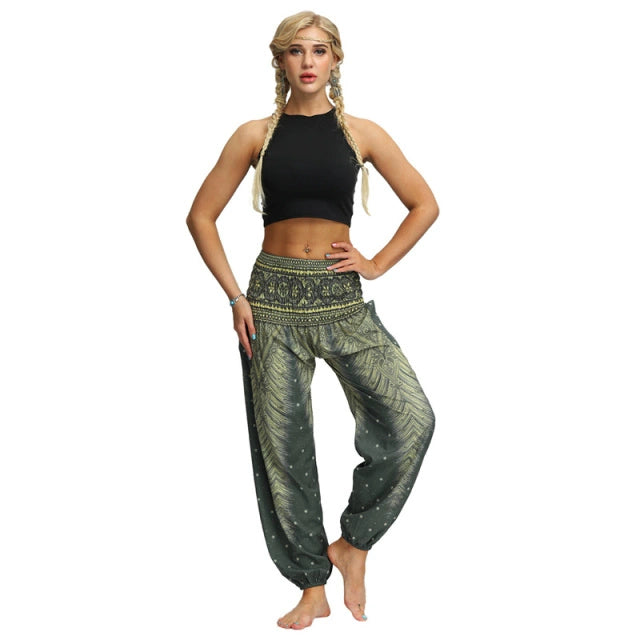 Yoga Pants Women Boho Hippie Harem Pantalones De Mujer Spodn