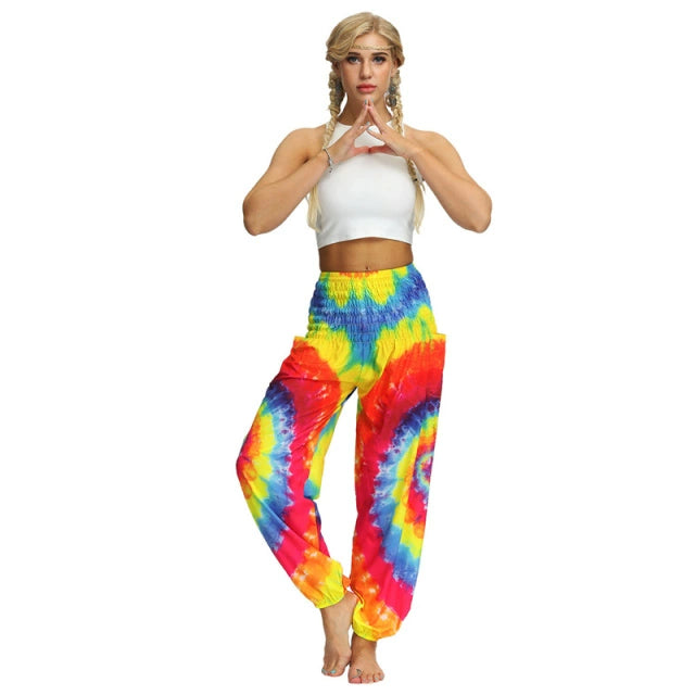 Yoga Pants Women Boho Hippie Harem Pantalones De Mujer Spodn