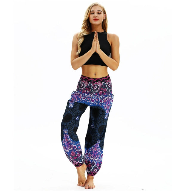 Yoga Pants Women Boho Hippie Harem Pantalones De Mujer Spodn
