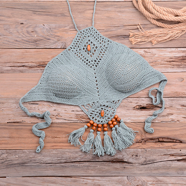 Sexy Halter Tie Knitting Bikini New Beach Crochet Swimwear H