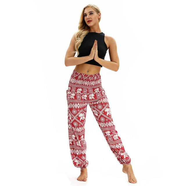 Yoga Pants Women Boho Hippie Harem Pantalones De Mujer Spodn