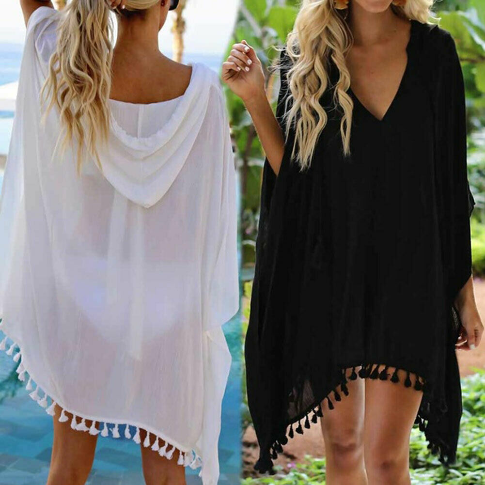 Sexy Women Summer Beachwear Tassel Swimwear Cover Up Sarong