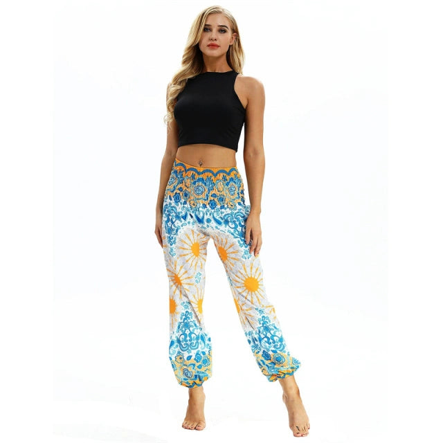 Yoga Pants Women Boho Hippie Harem Pantalones De Mujer Spodn