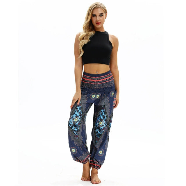 Yoga Pants Women Boho Hippie Harem Pantalones De Mujer Spodn