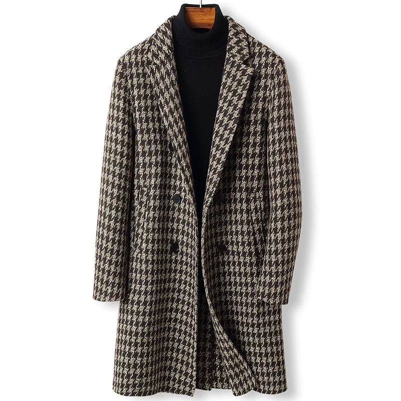 Fanwoli Mid-Length Autumn and Winter Men's Woolen Coat