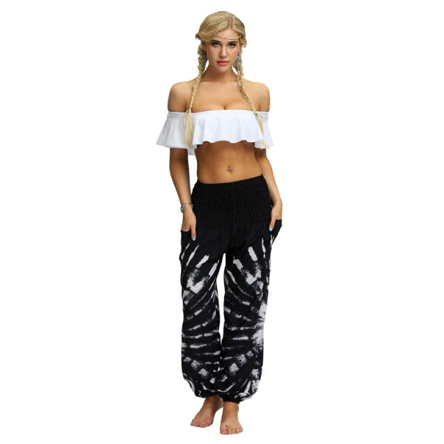 Yoga Pants Women Boho Hippie Harem Pantalones De Mujer Spodn