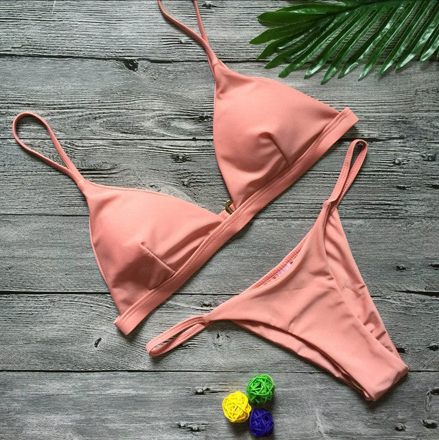 Swimwear Women 2020 Sexy Micro Bikini Brazilian Solid Black