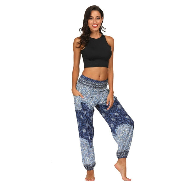 Yoga Pants Women Boho Hippie Harem Pantalones De Mujer Spodn