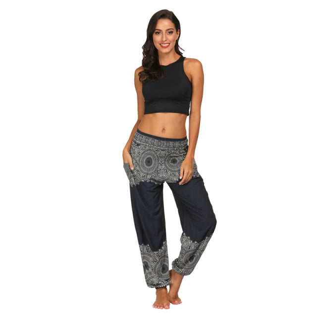 Yoga Pants Women Boho Hippie Harem Pantalones De Mujer Spodn