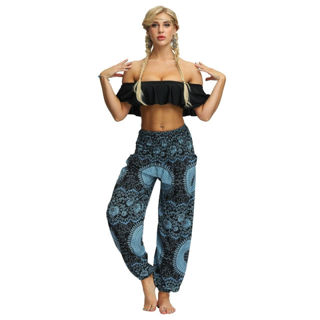 Yoga Pants Women Boho Hippie Harem Pantalones De Mujer Spodn