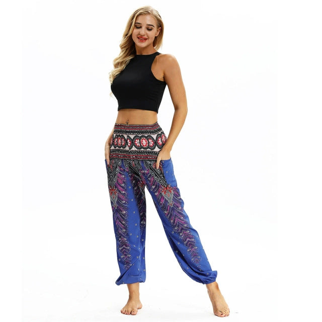Yoga Pants Women Boho Hippie Harem Pantalones De Mujer Spodn