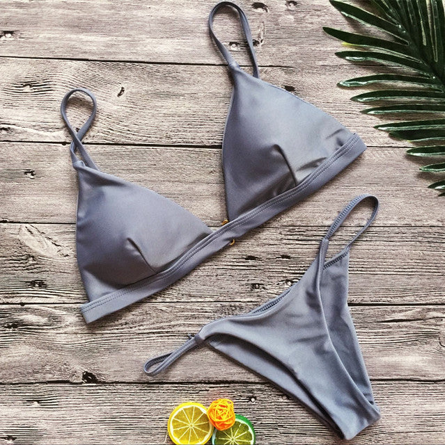Swimwear Women 2020 Sexy Micro Bikini Brazilian Solid Black