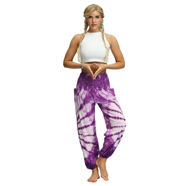 Yoga Pants Women Boho Hippie Harem Pantalones De Mujer Spodn