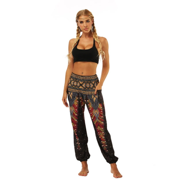 Yoga Pants Women Boho Hippie Harem Pantalones De Mujer Spodn