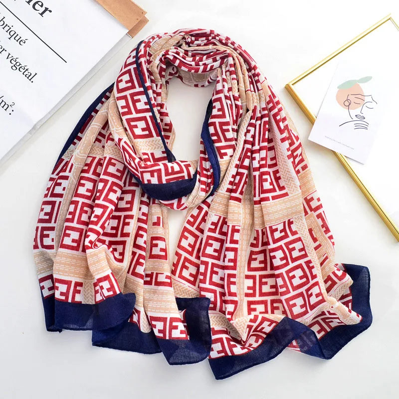 Luxury Brand Scarf For Woman Soft Cotton Shawl Wrap Tassel Viscose Muslim Woman Hijab Boho Beach Towel Female Bandana Headscarf