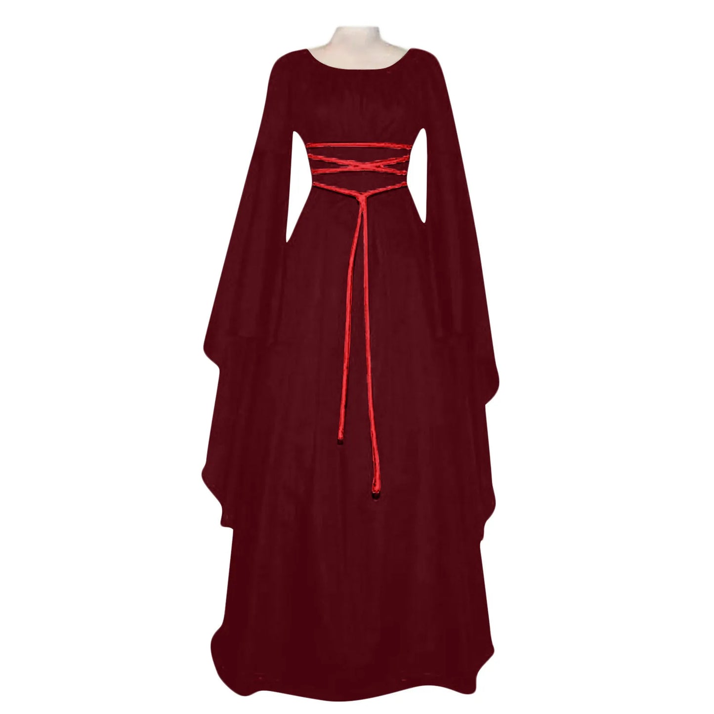 Women Dresses Vintage Medieval Cosplay Costume Ghost Witch Vampire Gothic Dress Halloween Christmas Masquerade Party Dress