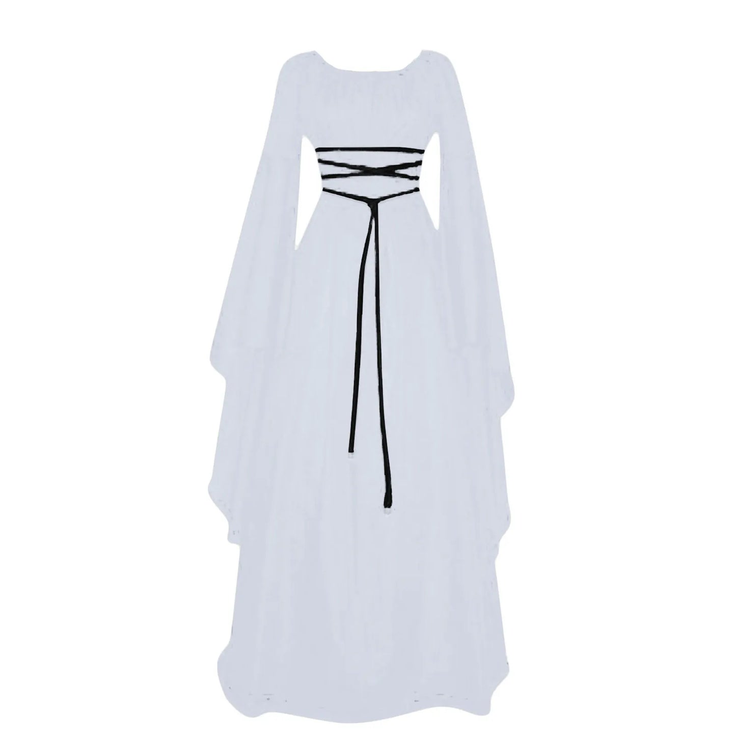 Women Dresses Vintage Medieval Cosplay Costume Ghost Witch Vampire Gothic Dress Halloween Christmas Masquerade Party Dress
