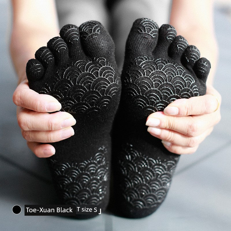 Hiyoga Hi Yoga | Non Slip Yoga Toe Socks Professional Pilates Fall and Winter Female Professional Open Toe Toe Socks