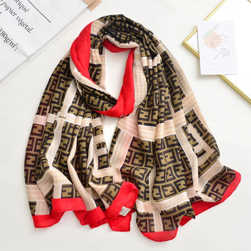 Luxury Brand Scarf For Woman Soft Cotton Shawl Wrap Tassel Viscose Muslim Woman Hijab Boho Beach Towel Female Bandana Headscarf