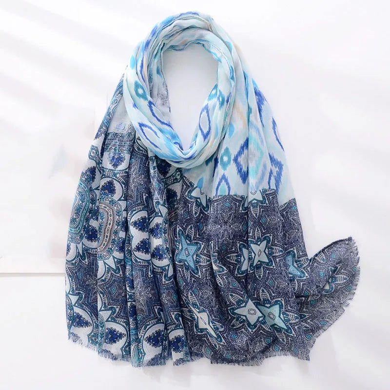 Luxury Brand Scarf For Woman Soft Cotton Shawl Wrap Tassel Viscose Muslim Woman Hijab Boho Beach Towel Female Bandana Headscarf