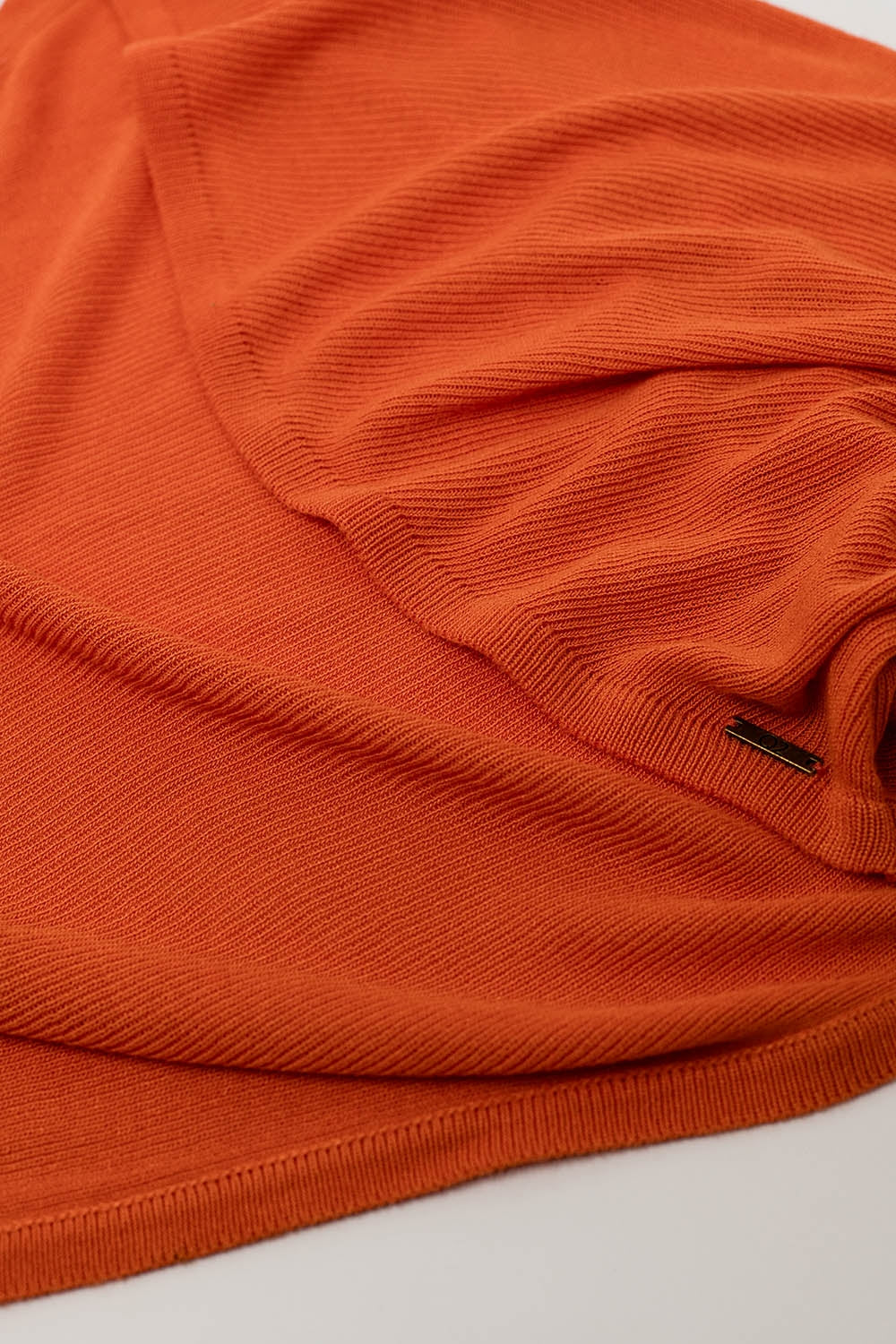 Orange Fine Knit Bolero Cardigan