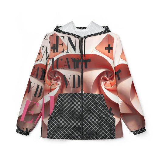 Brand ⊢ ∃! ⊨ Trendy Windbreaker Jacket with Artistic Design - Perfect for Casual Outings and Outdoor Adventures