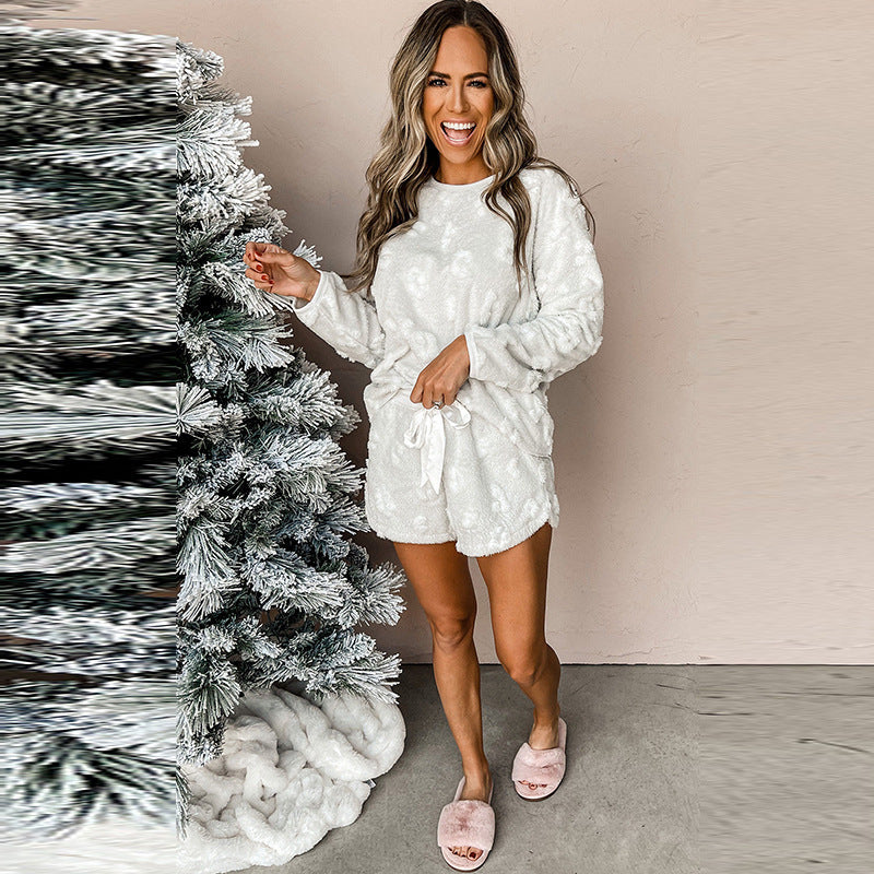 Fashionable Warm Plush Casual Suit