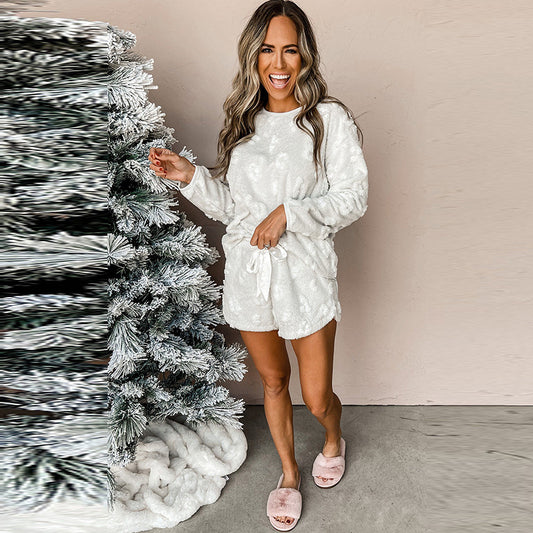 Fashionable Warm Plush Casual Suit