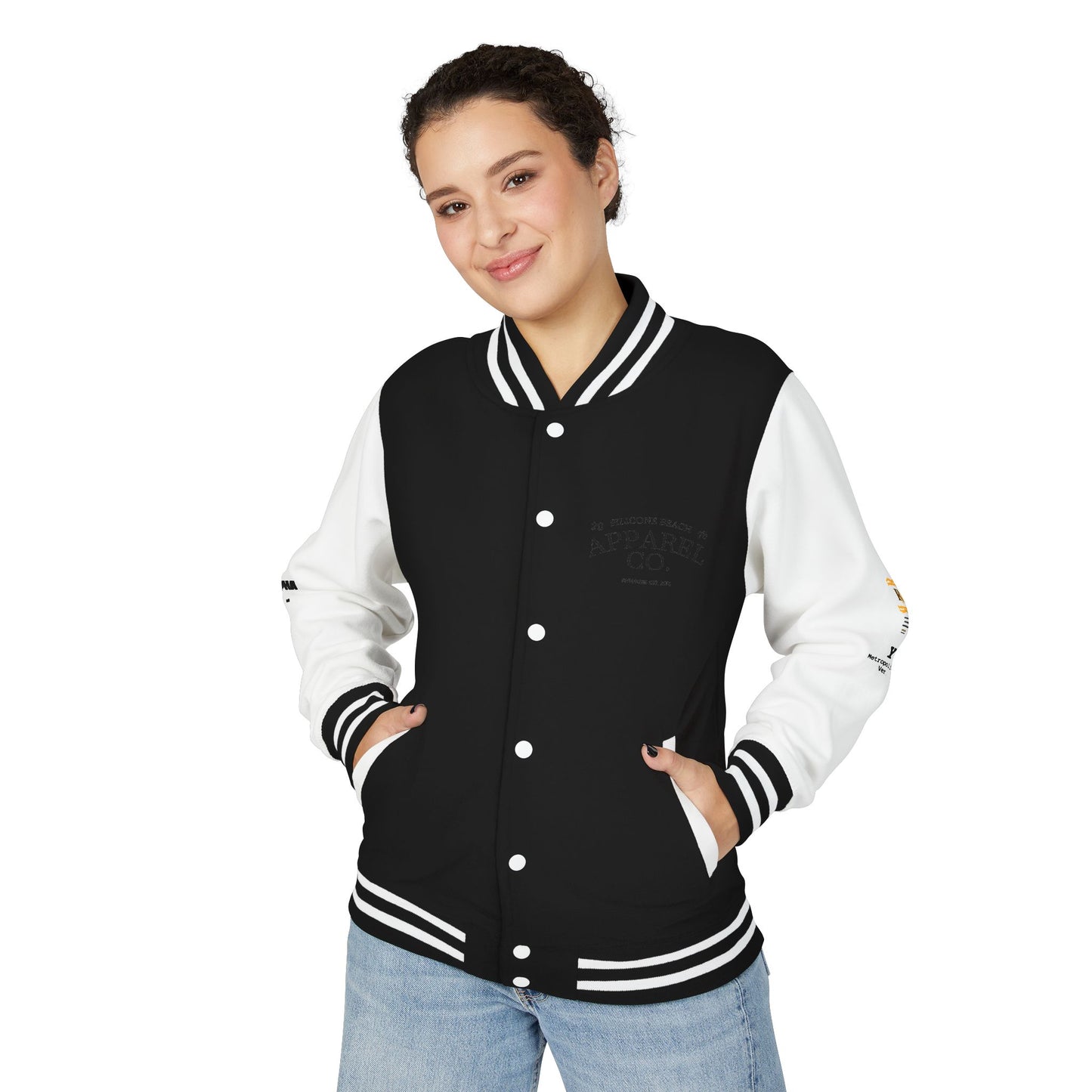 Classic Red & White Letterman Jacket — Retro Varsity Club Embroidered