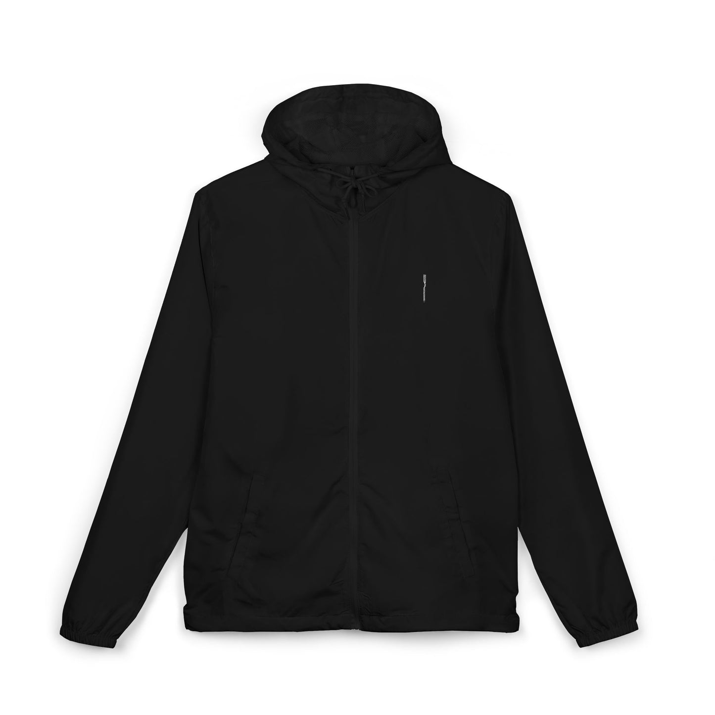 White Camo Windbreaker Jacket — Lightweight Full-Zip Hooded Outerwear