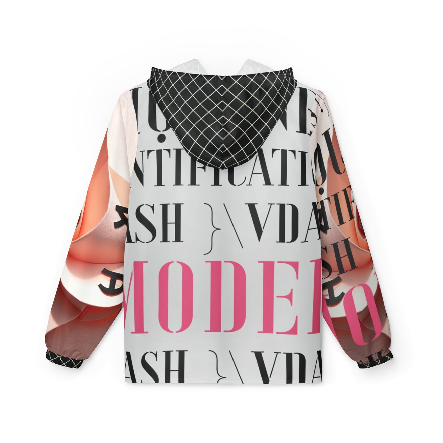 Brand ⊢ ∃! ⊨ Trendy Windbreaker Jacket with Artistic Design - Perfect for Casual Outings and Outdoor Adventures