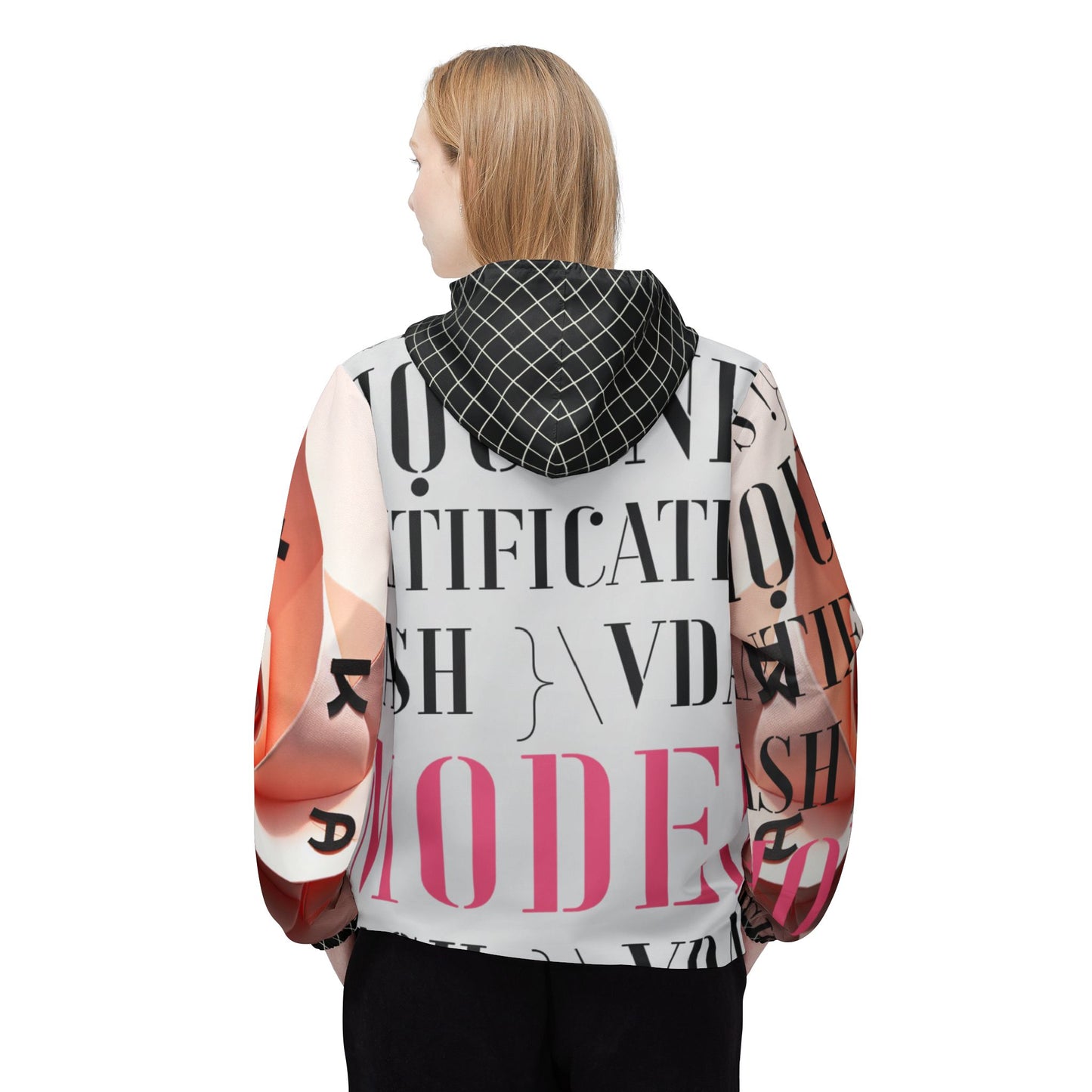 Brand ⊢ ∃! ⊨ Trendy Windbreaker Jacket with Artistic Design - Perfect for Casual Outings and Outdoor Adventures
