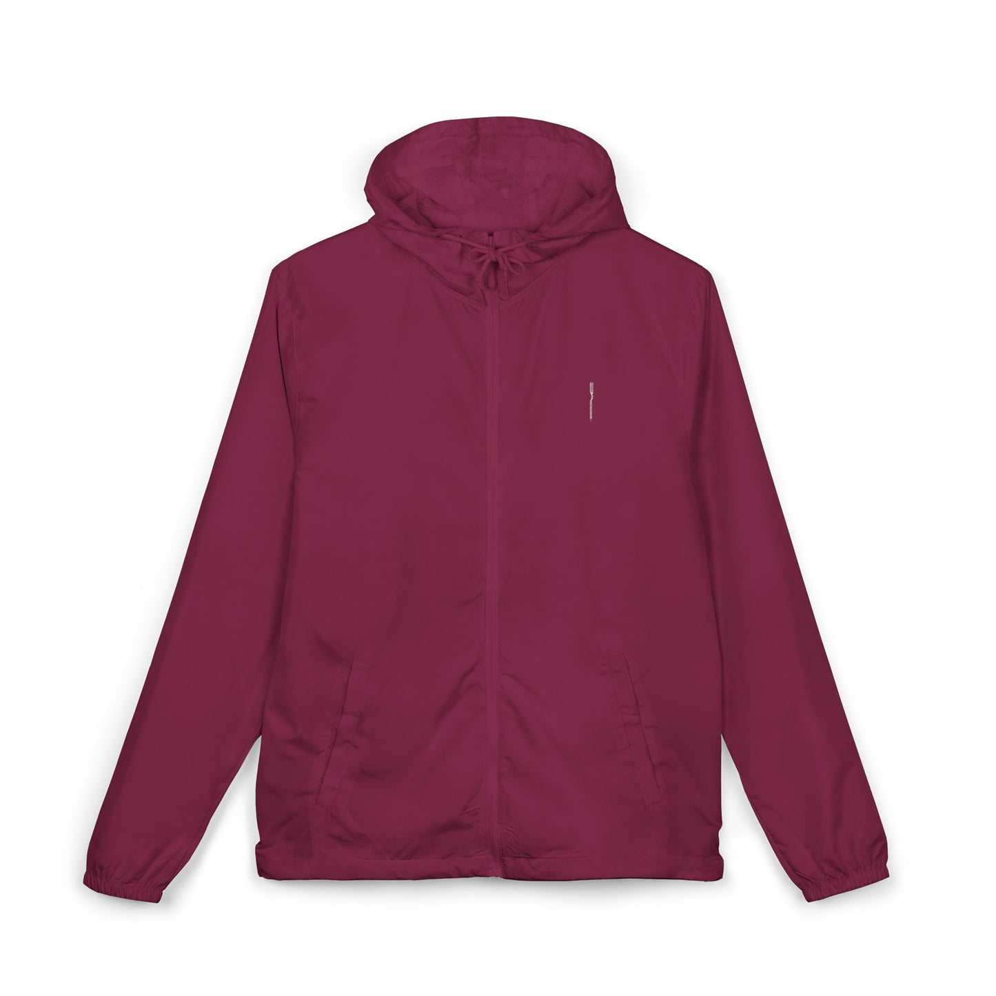 White Camo Windbreaker Jacket — Lightweight Full-Zip Hooded Outerwear