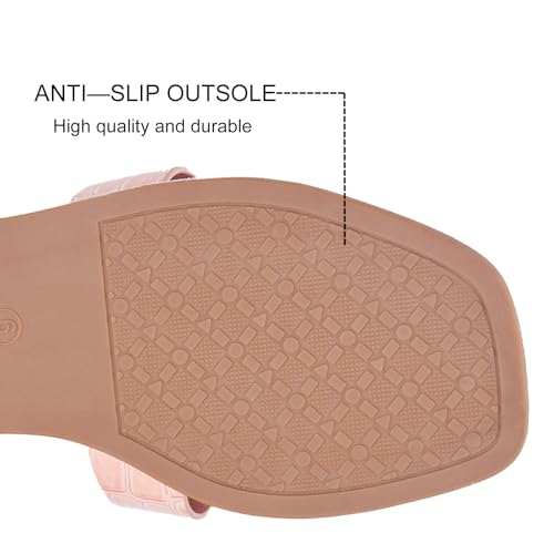 Sandals for Women 2025 dressy slides flat open toe comfortable soft leather slip on ladies casual wide width cute trendy shoes summer beach