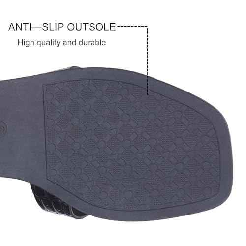 Sandals for Women 2025 dressy slides flat open toe comfortable soft leather slip on ladies casual wide width cute trendy shoes summer beach