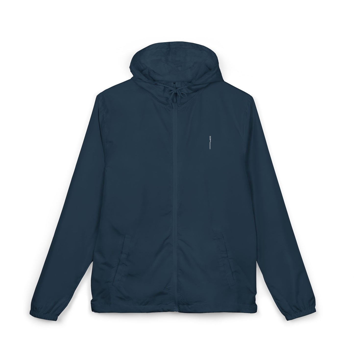 White Camo Windbreaker Jacket — Lightweight Full-Zip Hooded Outerwear