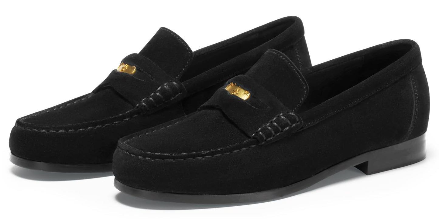 Journey West Suede Tassel Loafer for Women Slip-on Belgian Penny Loafers Shoes for Women in Many Colors