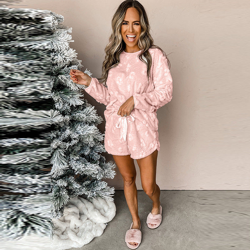 Fashionable Warm Plush Casual Suit