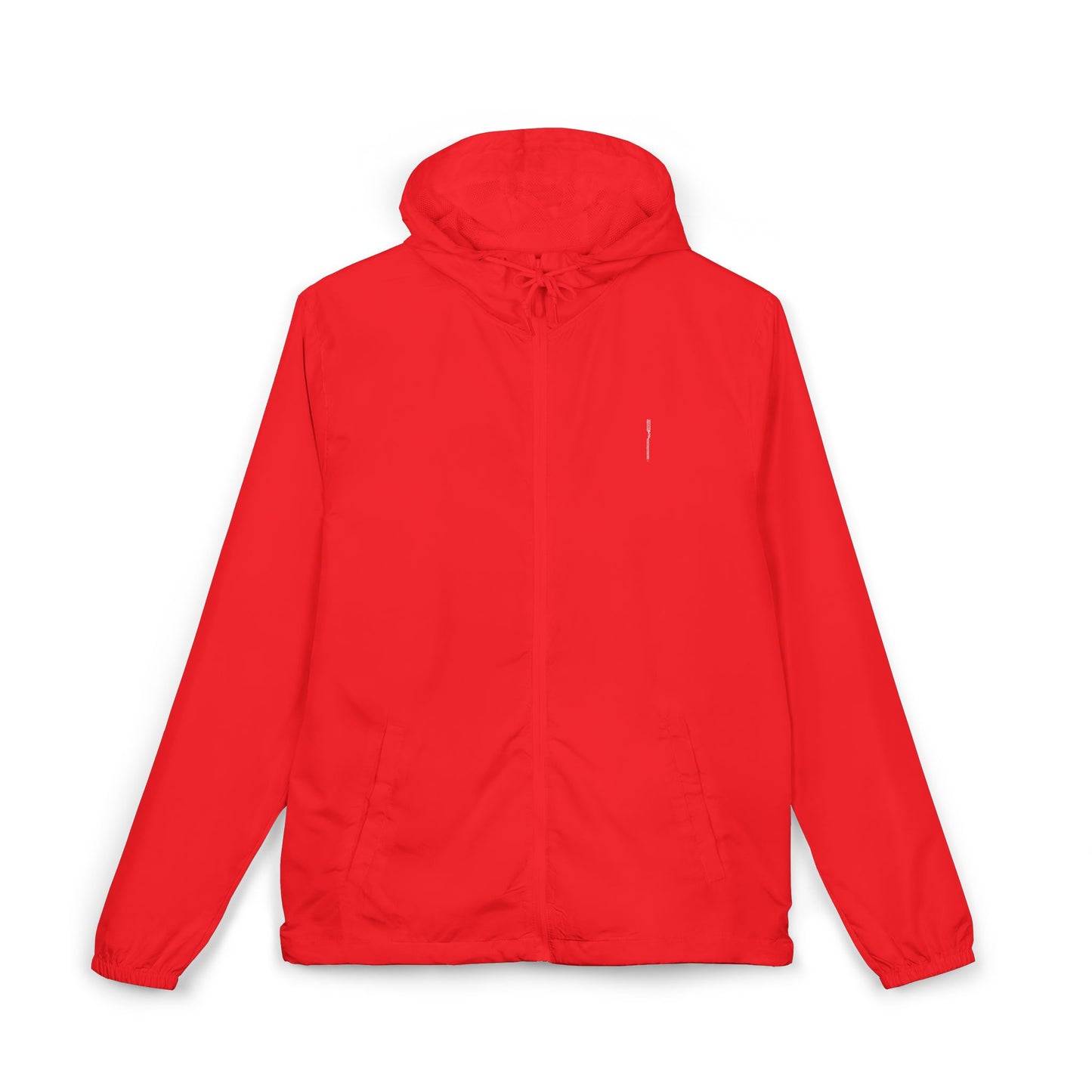 White Camo Windbreaker Jacket — Lightweight Full-Zip Hooded Outerwear
