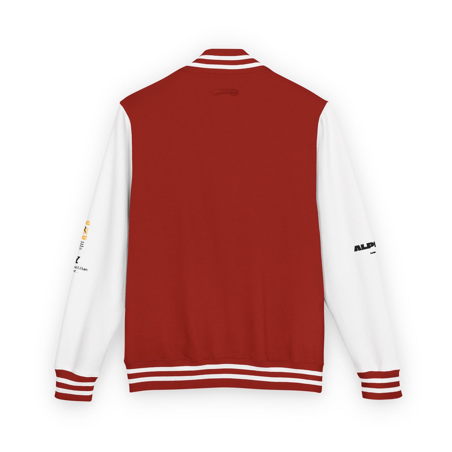 Classic Red & White Letterman Jacket — Retro Varsity Club Embroidered
