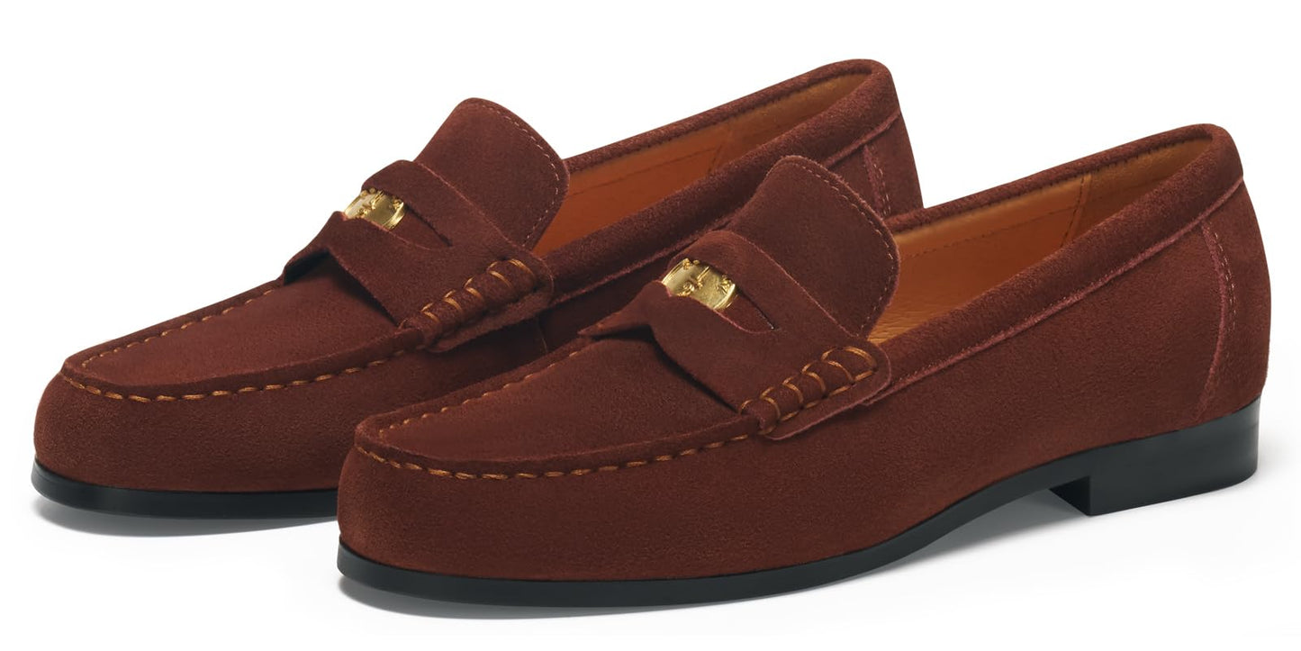 Journey West Suede Tassel Loafer for Women Slip-on Belgian Penny Loafers Shoes for Women in Many Colors