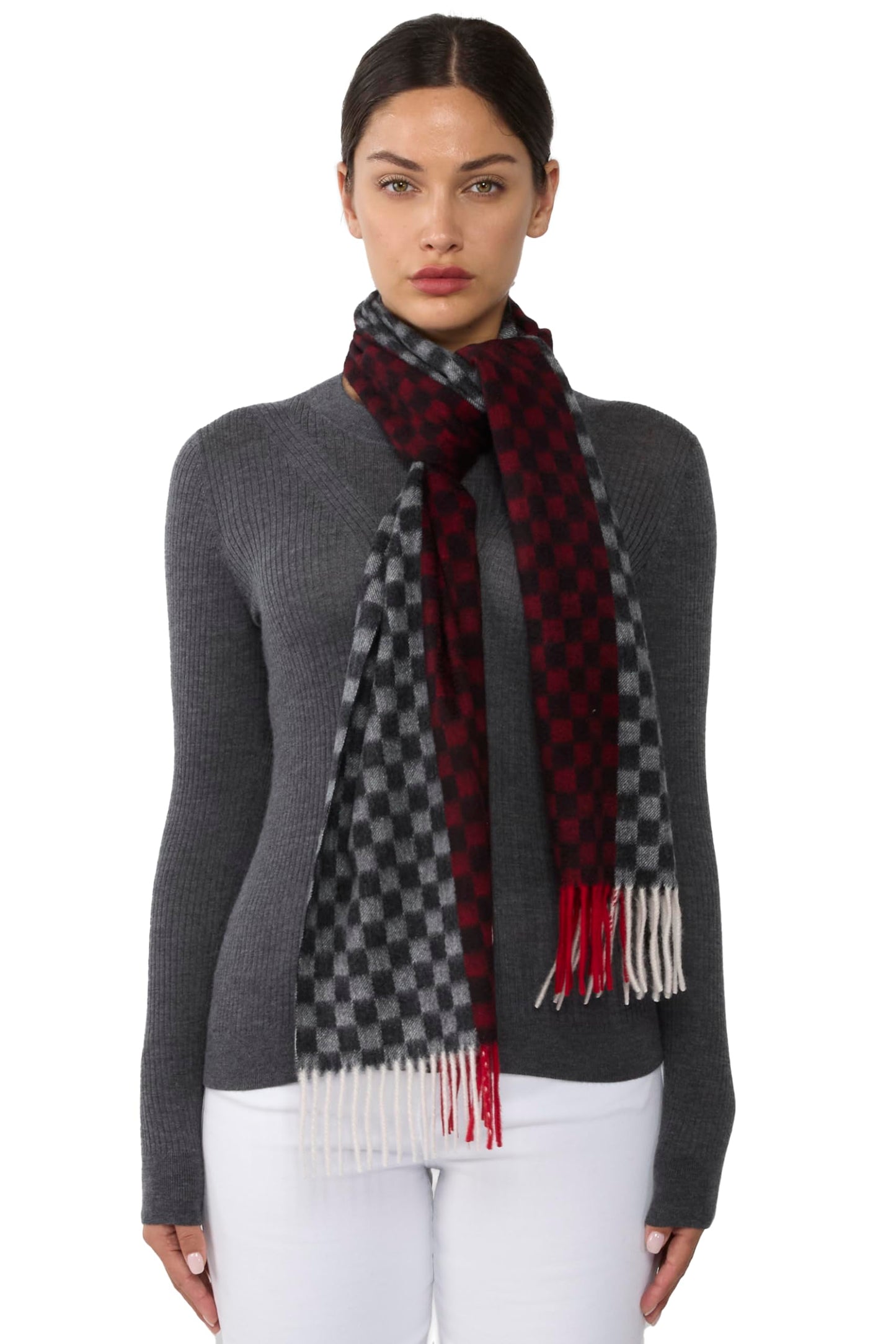 JENNIE LIU Women's 100% Pure Cashmere Scarf for Women
