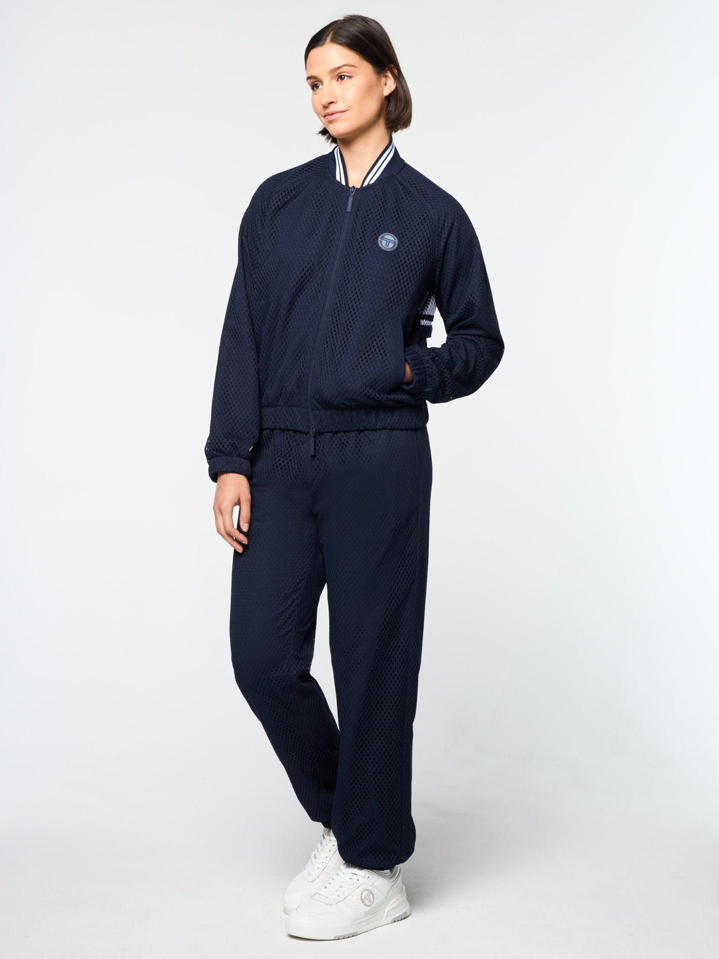 Sergio Tacchini Women's Adria Mesh Track Jacket- Maritime Blue